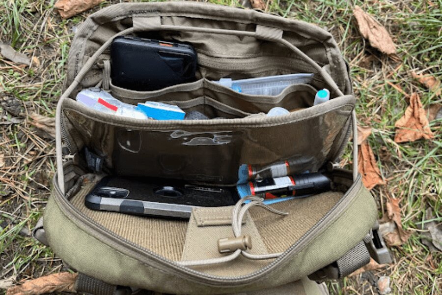 Husă de piept Helikon-Tex Numbat - spațiu interior. Sursa: Tibor Hrušecký