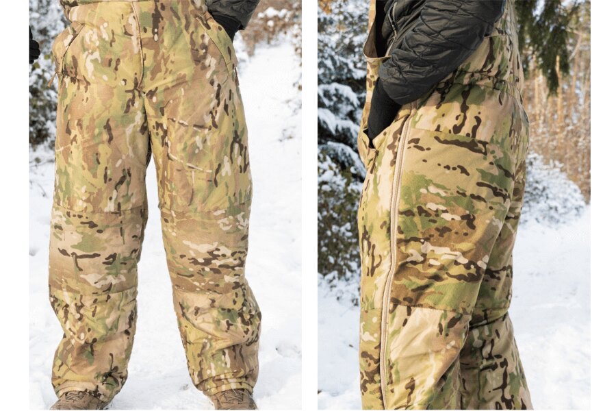 Pantaloni Sleeka Reversible Salopettes Snugpak – fermoar pe toată lungimea piciorului. Buzunare laterale. Sursa: L.G. (autor)