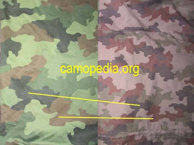 Model camuflaj Oak Leaf diferență