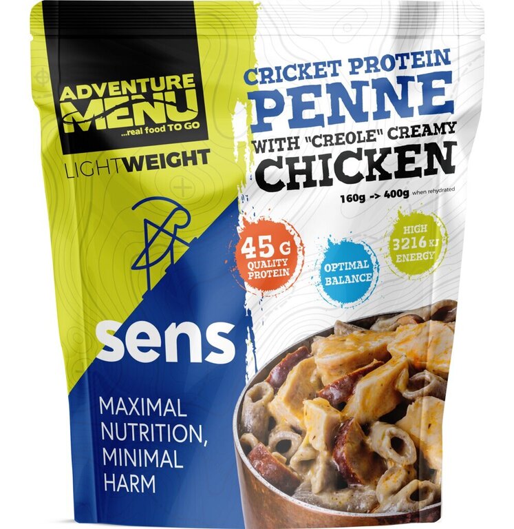 Adventure Menu® - Penne proteice cu greieri și carne de pui 400 g