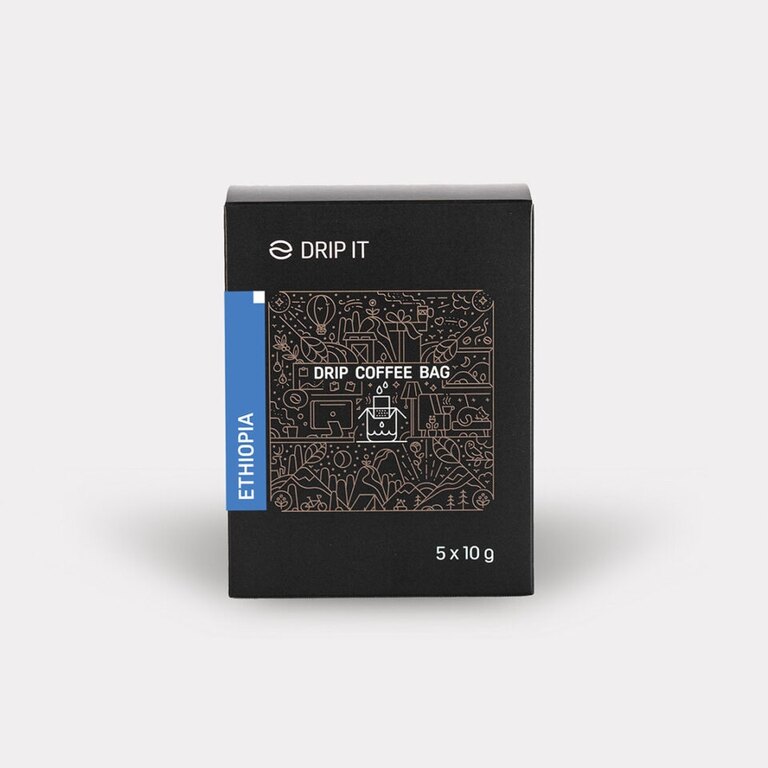 Cafea pentru filtru Ethiopia Sidamo Drip it®, 5 bucăți