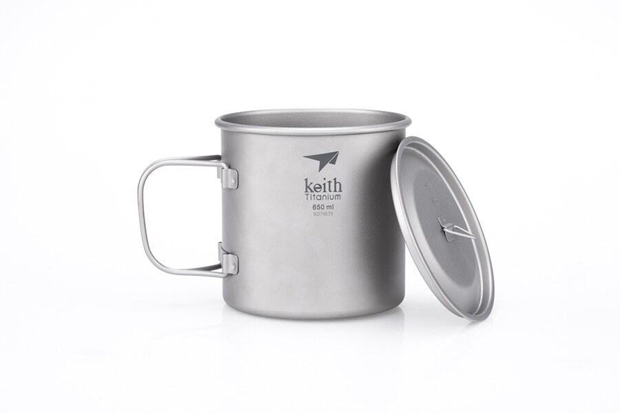 Cană din titan cu capac Keith® 650 ml