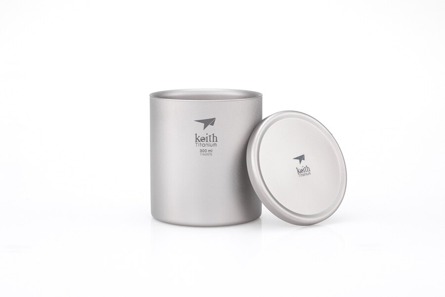Cana termică din titan cu capac Keith® 300 ml