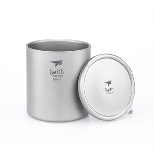 Cana termică din titan cu capac Keith® 600 ml