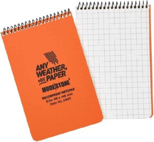 Carnet rezistent la apă The Officer's Pad 96 mm × 148 mm Modestone®
