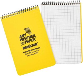 Carnet rezistent la apă The Officer's Pad 96 mm × 148 mm Modestone®