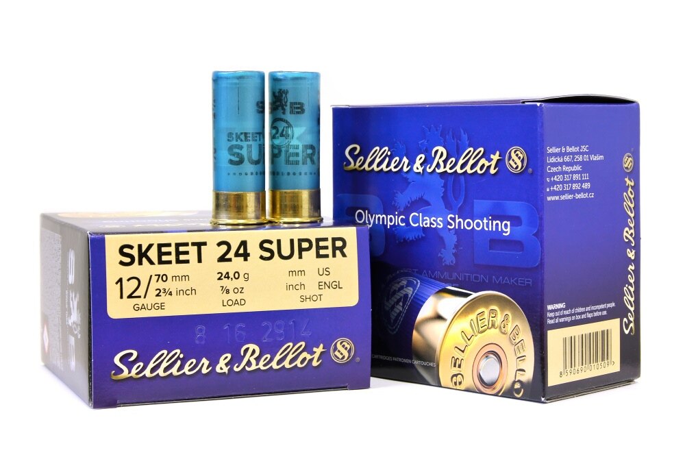 Cartușe de vânătoare Skeet 24 Super Sellier & Bellot® / 12/70* / 24 g / 25 bucăți