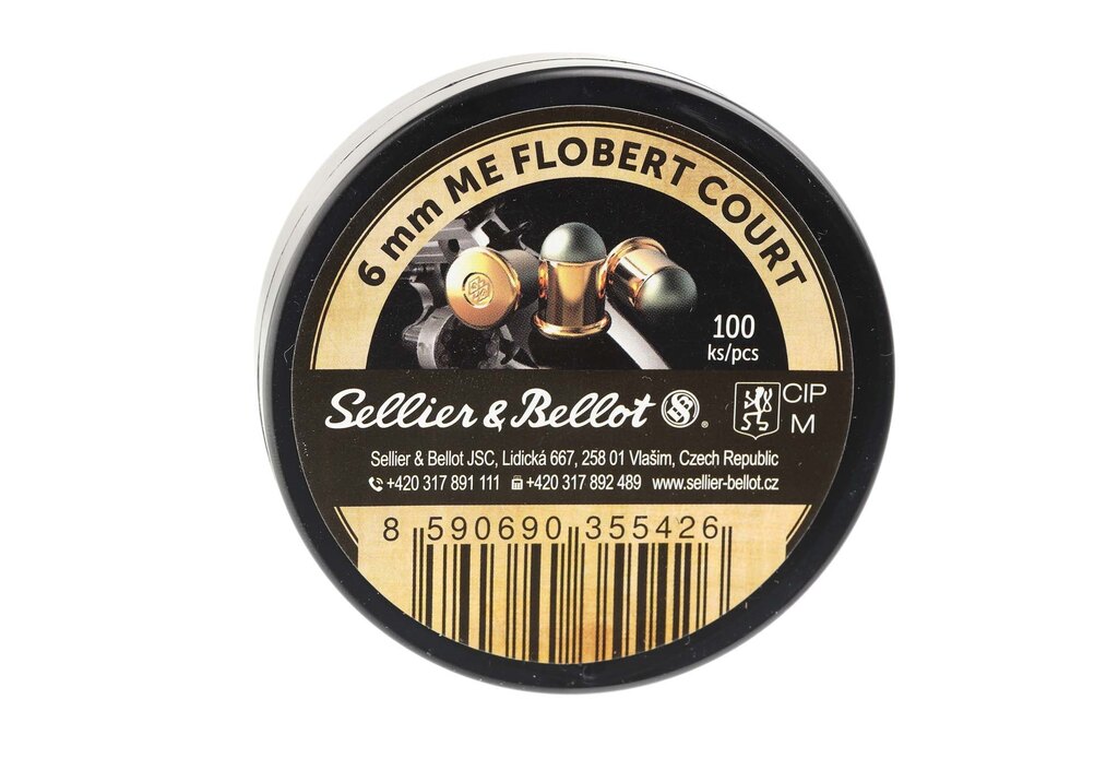 Cartușe Flobert Sellier & Bellot® / 6 mm ME Flobert / 1,05 g - 16 grs / 100 buc