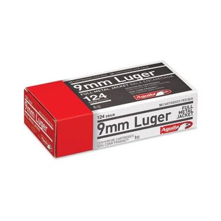 Cartușe FMJ Aguila® / 9 mm Luger / 8 g - 124 grs / 50 buc
