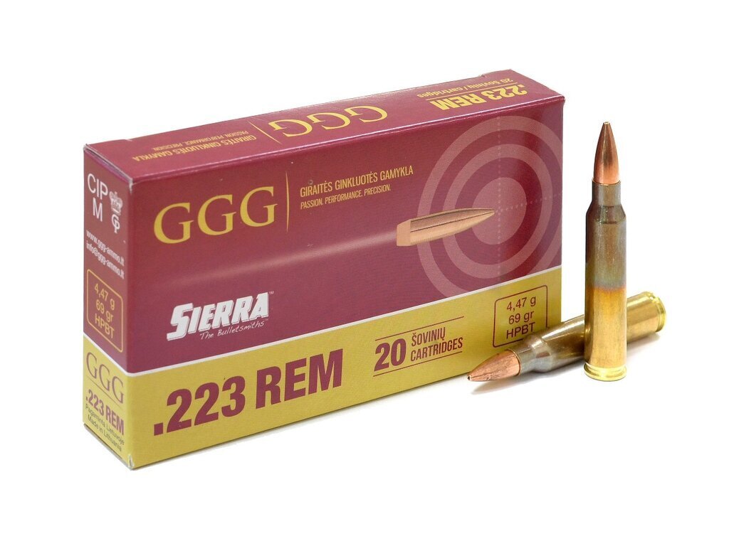 Cartușe FMJ GGG® 223 Rem. / HPBT 69 grn Nosler / 20 buc.
