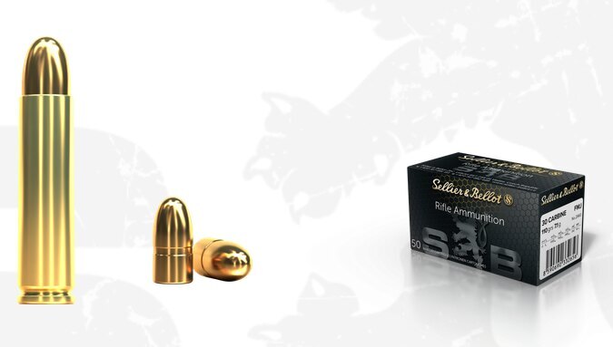 Cartușe FMJ Sellier & Bellot® / .30 Carbine / 7,1 g - 110 grs / 50 buc
