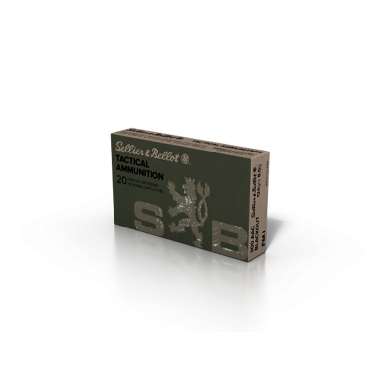 Cartușe FMJ Sellier & Bellot® / 300 AAC Blackout / 8 g - 124 grs / 20 buc