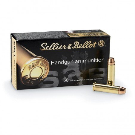 Cartușe revolver FMJ Sellier & Bellot® / 357 Magnum / 10,25 g - 158 grs / 50 buc