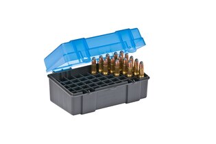 Cutie pentru muniție - .22-250 Plano Molding® USA - 50 buc, albastru