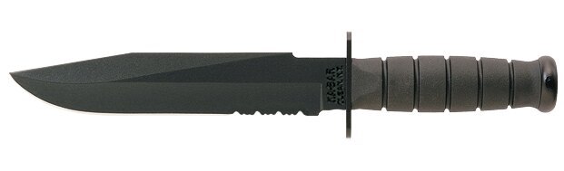 Cuțit cu lamă fixă KA-BAR® Fighter cu tăiș combinat