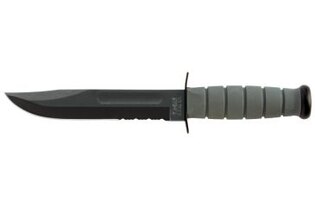 Cuțit cu lamă fixă KA-BAR® Fighting-Utility Knife foliage green cu tăiș combinat
