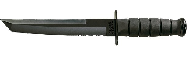 Cuțit cu lamă fixă KA-BAR® Tanto cu tăiș combinat