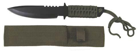 Cuțit universal cu lamă fixă MFH® cu paracord
