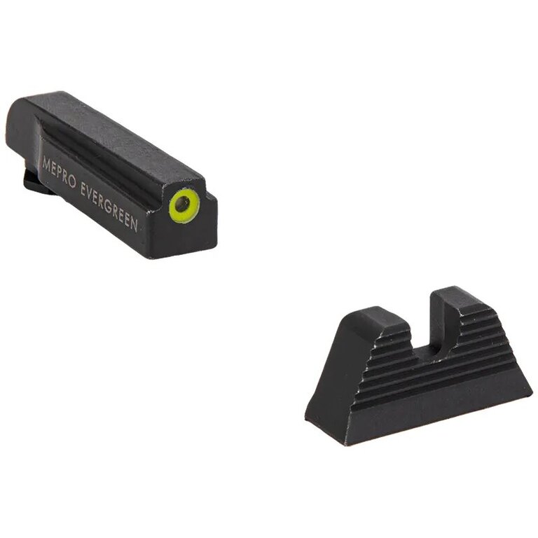 Elemente de ochire Evergreen™ Meprolight® pentru Glock / mușcă galbenă, vizor curat
