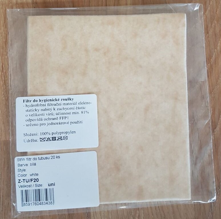 Filtru pentru guler RESP HTG® FFP 1 20 bucăți
