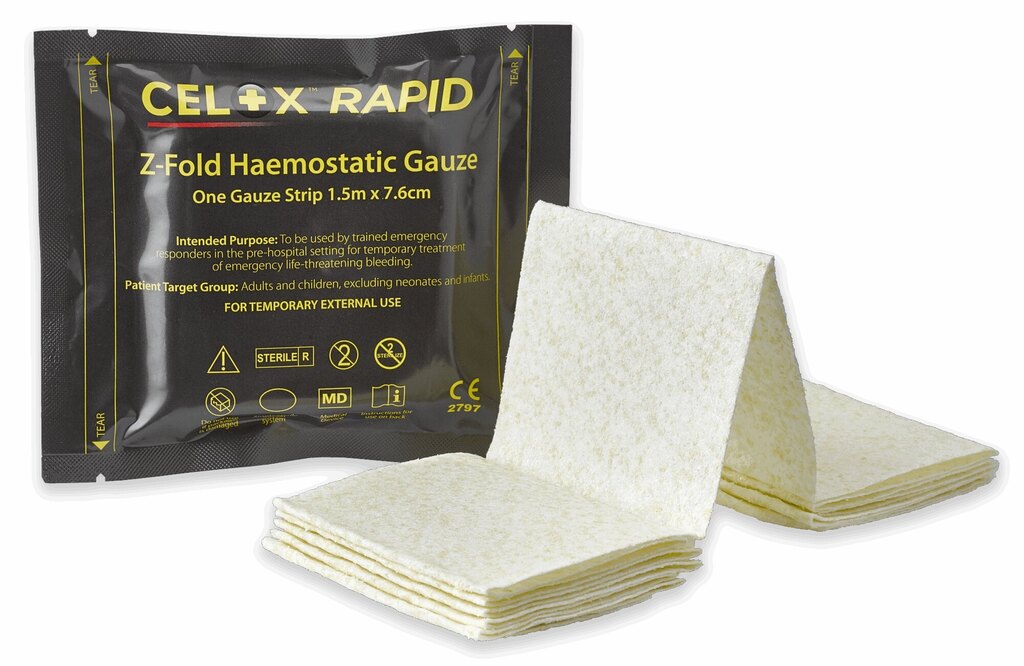 Gază hemostatică Celox Rapid CELOX Medical® / 7,6 cm × 1,5 m