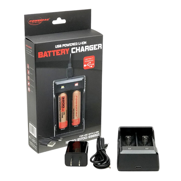 Încărcător 18650 Dual Charger + Adapter PowerTac®
