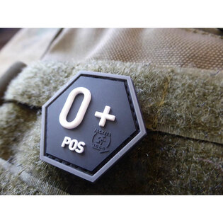 Insignă JTG® grupa sanguină 0 pozitiv / hexagon