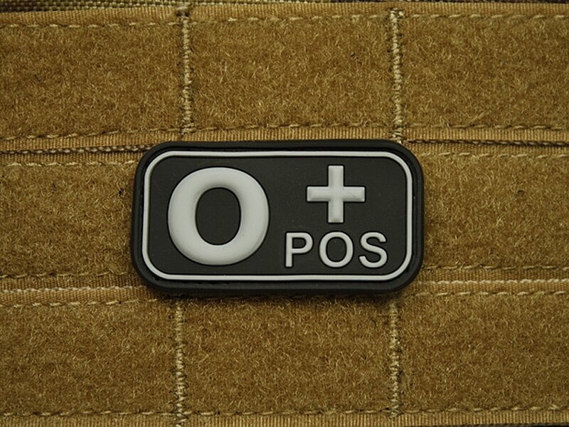 Insigna JTG® grupă sanguină 0 pozitivă