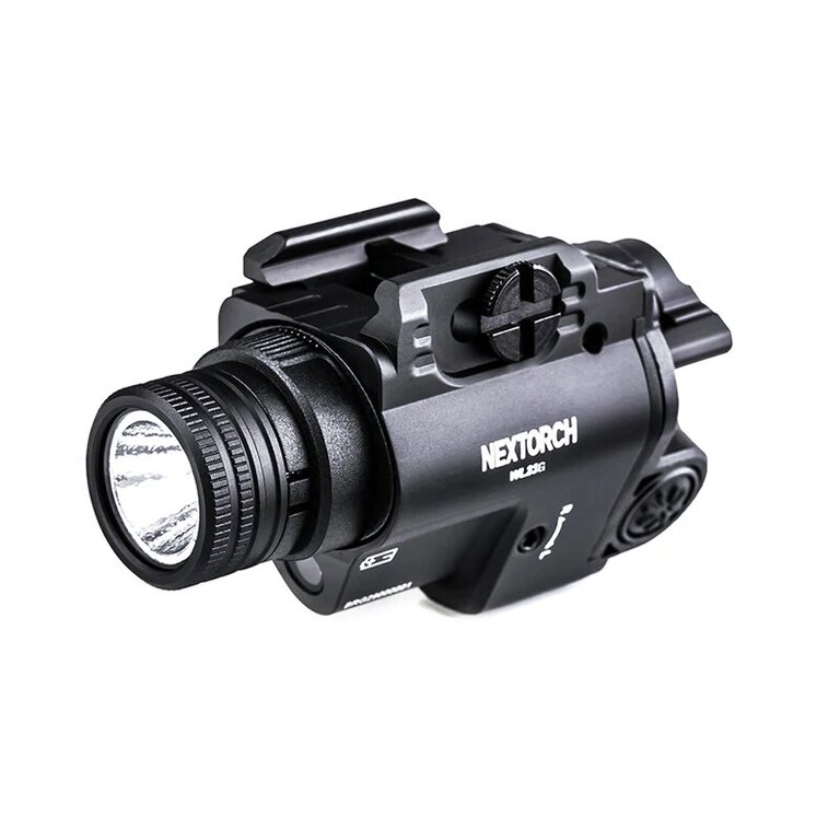 Lanternă LED cu pistol WL23G / laser verde NexTorch®