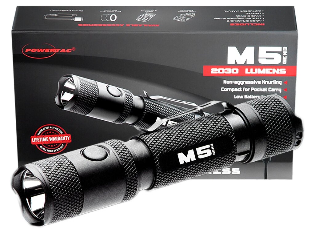 Lanterna M5 Gen3 / 2030 lm PowerTac® + montare offset pe armă