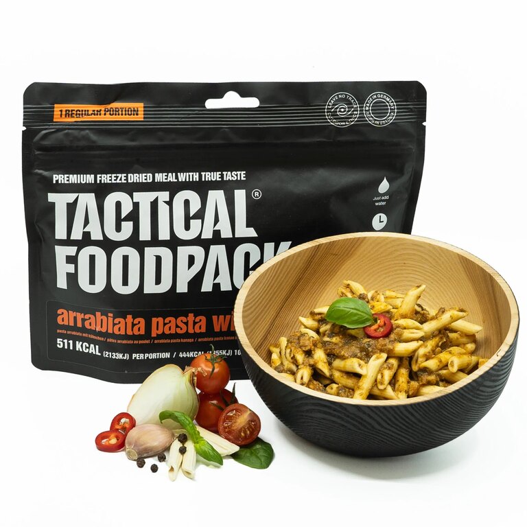 Mâncare deshidratată Paste Arrabiata cu carne de pui Tactical Foodpack®