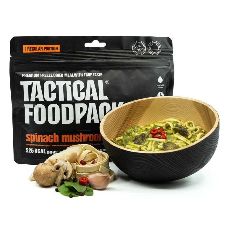Mâncare deshidratată Paste cu spanac și ciuperci Tactical Foodpack®