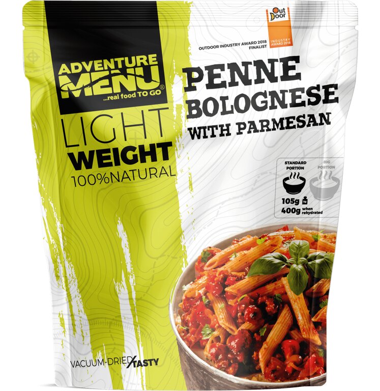 Mâncare uscată Penne cu sos bolognese și parmezan Adventure Menu®