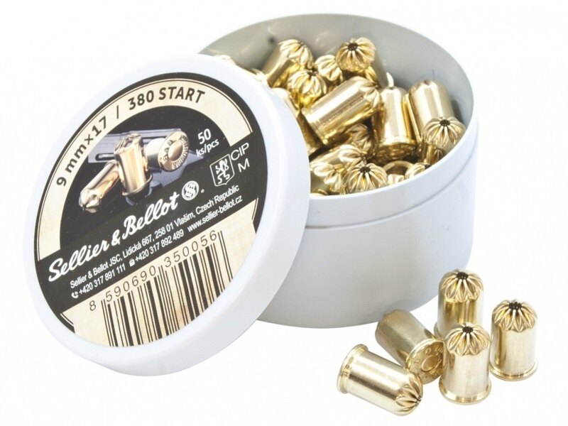Muniție acustică Sellier & Bellot® / 380 R Blanc / 9mm R Blanc / 9x17 / 50 buc.