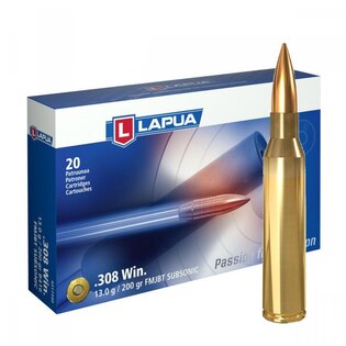 Muniție Subsonic FMJBT Lapua® / .308 Win. / 200 grs / 20 buc.