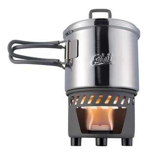 Oală din inox pentru gătit și arzător pe combustibil solid ESBIT®