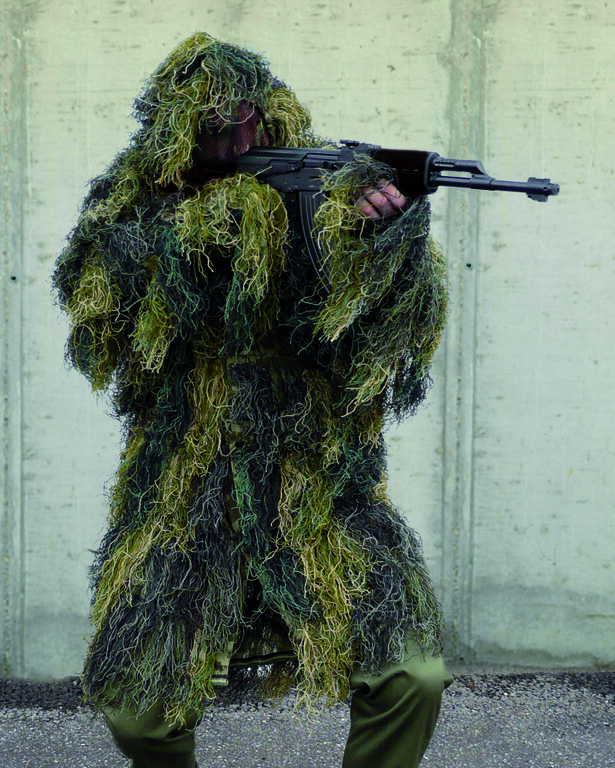 Parka de camuflaj Ghillie ANTI FIRE cu glugă Mil-Tec® - woodland