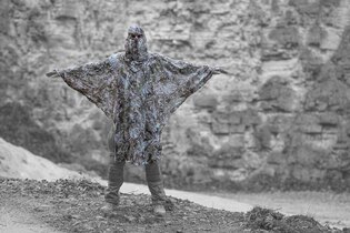 Pelerină de camuflaj Compact Poncho Ghosthood® IRR