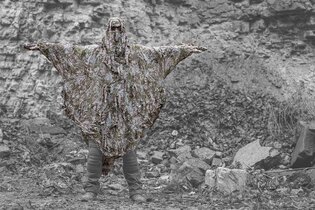 Pelerină de camuflaj Ghost Hoodie Ghosthood® IRR