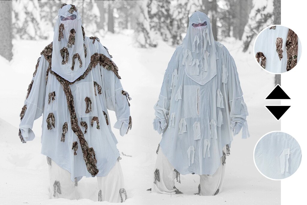Pelerină de camuflaj Snow Hoodie Ghosthood®