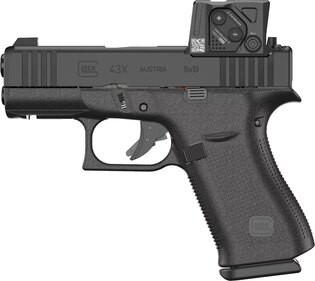 Pistolă Glock 43X A-CUT™ / Aimpoint COA™ / calibru 9×19