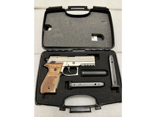 Pistolă semiautomată Zero 1 S / calibru 9x19 Arex®, Nichel - mânere din lemn
