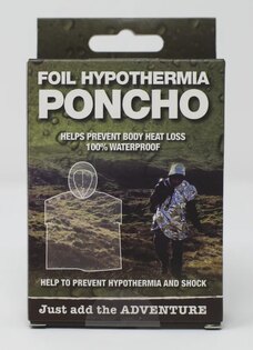 Poncho de salvare de urgență BCB® - argintiu