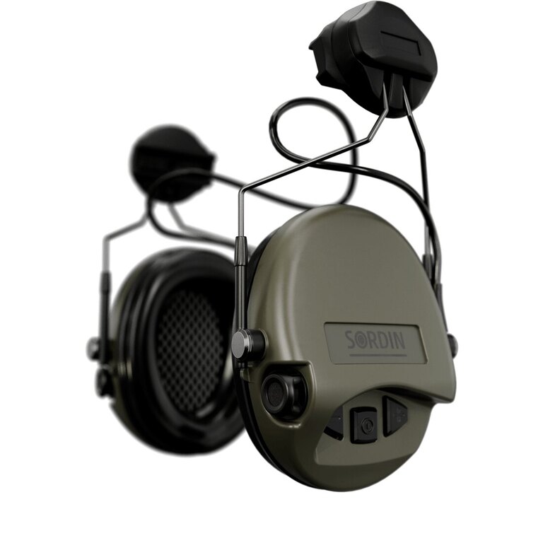 Protecții electronice pentru auz Supreme Mil-Spec AUX Sordin®, Cască cu șină ARC