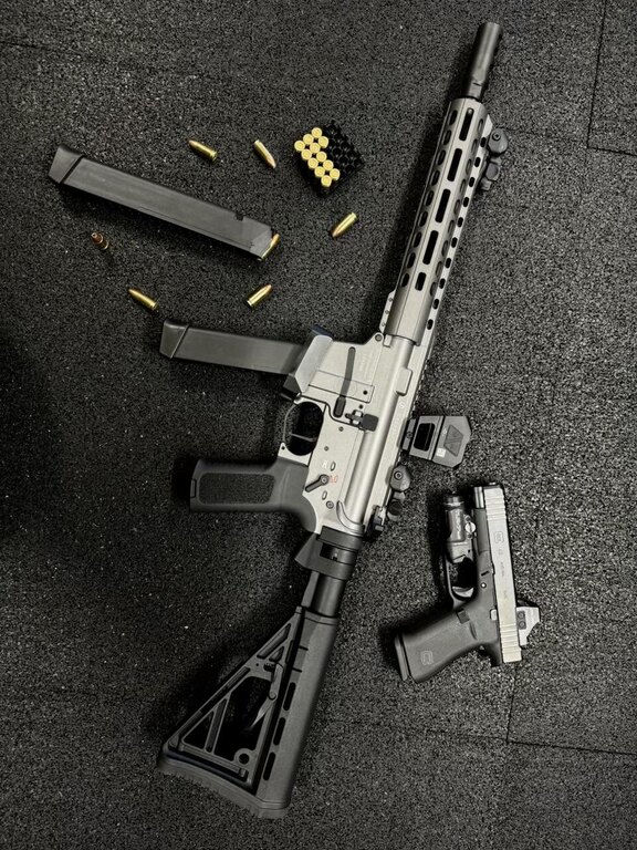 Pușcă semiautomată AR15-9 Dynamic PCC 10,5" / calibrul 9mm Schmeisser®