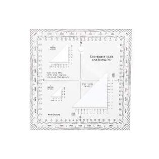 Riglă de coordonate și raportor Rothco®