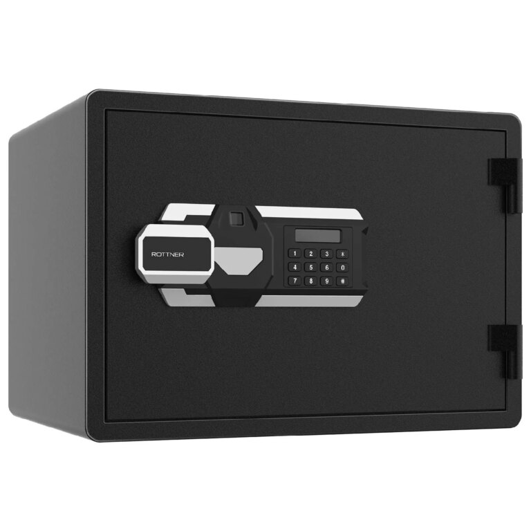 Seif ignifug BlackFire 350 Rottner® / încuietoare EL / amprentă digitală
