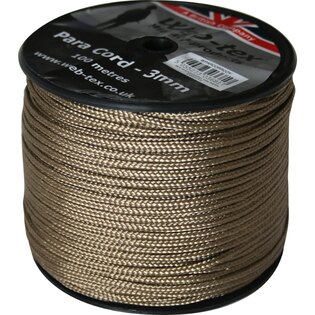 Sfoară de parașută - paracord pe rolă Web-tex® 3 mm, 100 metri