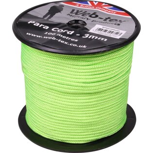 Sfoară de parașută - paracord pe rolă Web-tex® 3 mm, 100 metri