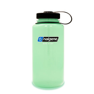 Sticlă de apă Wide Mouth 1 L NALGENE® - verde fosforescent